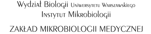 Wydział biologii UW, Zakład Mikrobiologii Medycznej